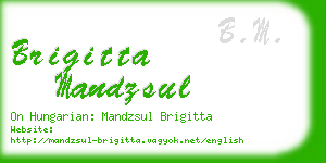 brigitta mandzsul business card